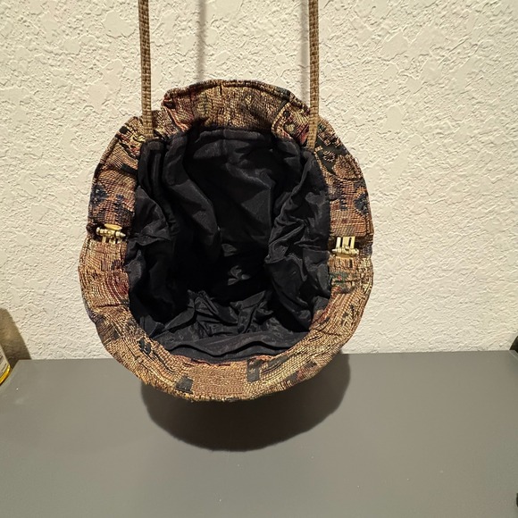 Vintage Boho Tapestry Hobo Bag Purse Shoulder Handbag Ethnic Southwestern Brown - Picture 2 of 7